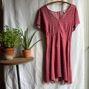 BNWT- cap sleeve spring/summer dress light pink 1x